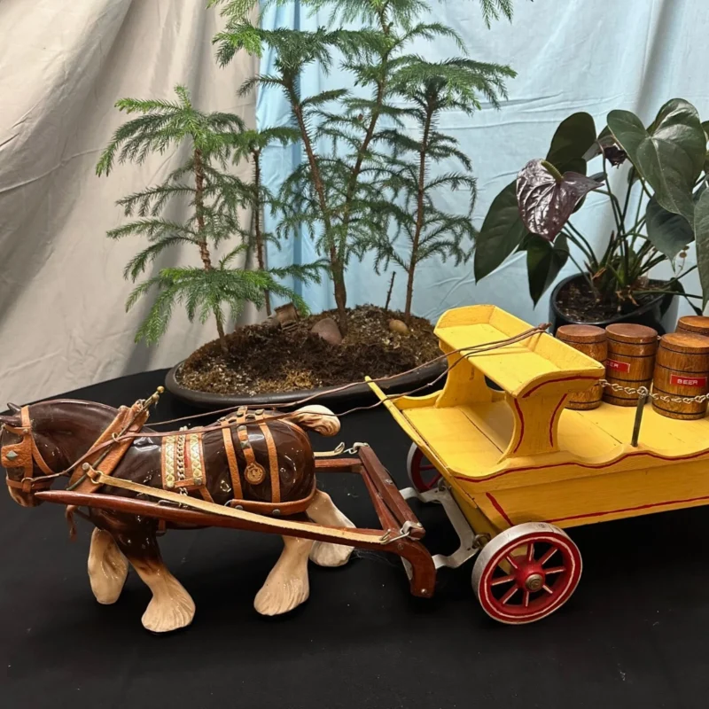 beer delivery wagon with 1 horse by j.l. black of belleville