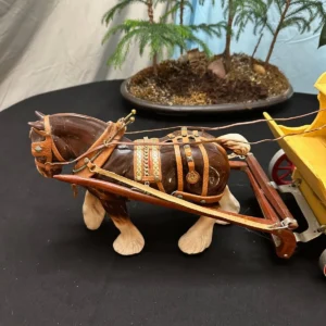 beer delivery wagon with 1 horse by j.l. black of belleville