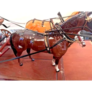 overland stage coach with 2 beswick horses – handcrafted by john l. black