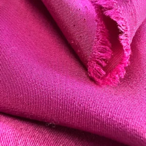 wine /rose /raspberry silk blend twill fabric rich color, medium weight 10 yrds