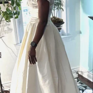 1950s princess style wedding dress – silk blend taffeta classic bridal gown