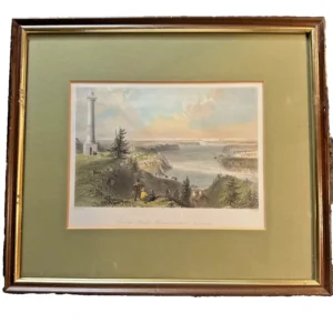 antique 1838 print "general brock's monument" w.h. bartlett & j. cousin – rare