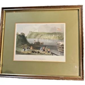 antique 1838 w.h. bartlett & chas richardson "brock's monument american side"