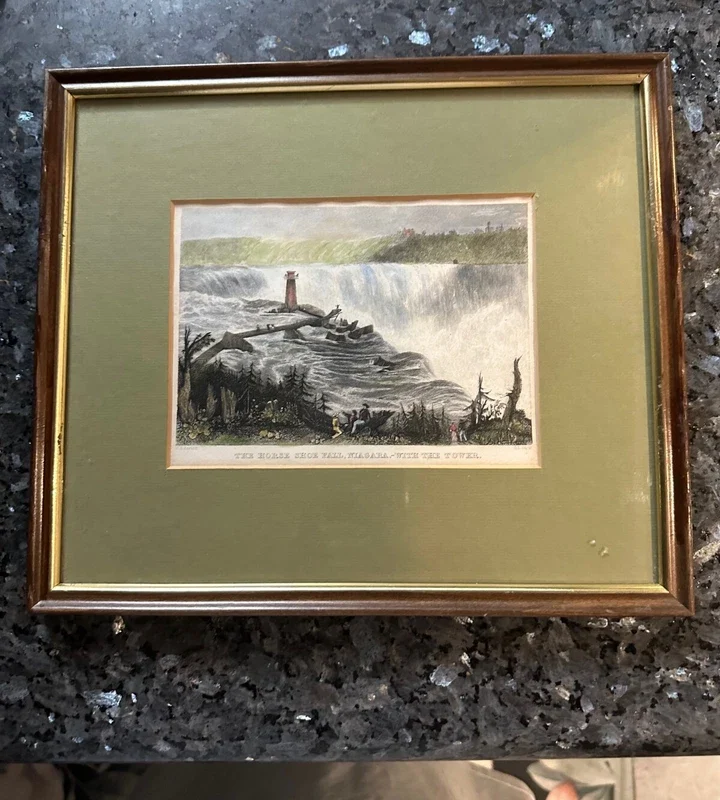have one to sell? sell it yourself share antique 19th c. print "horse shoe fall, niagara" w.h. bartlett & a.l. dick