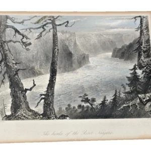 antique print "the landing, on the american side" w.h. bartlett & j.c. bentley