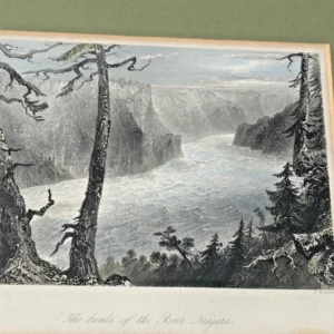 antique print "the landing, on the american side" w.h. bartlett & j.c. bentley